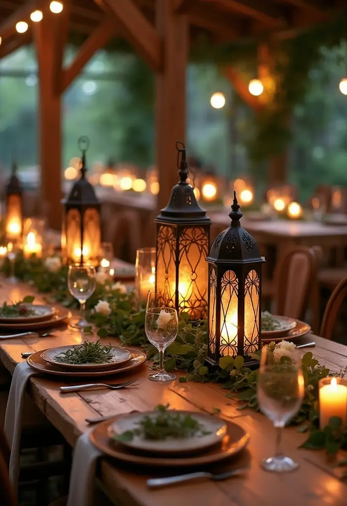 25 Stained Glass Wedding Table Decor Ideas for a Vintage Glow 1 25 Stained Glass Wedding Table Decor Ideas for a Vintage Glow - 1. Stained Glass Lanterns as Centerpieces