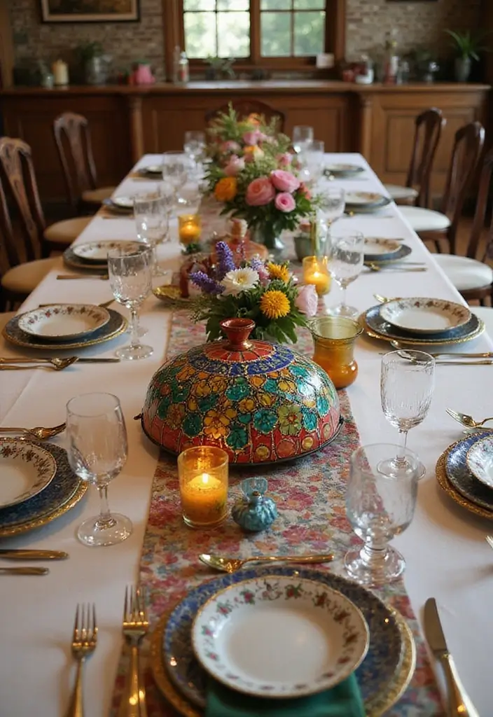 25 Stained Glass Wedding Table Decor Ideas for a Vintage Glow 59 25 Stained Glass Wedding Table Decor Ideas for a Vintage Glow - 19. Stained Glass Serving Trays