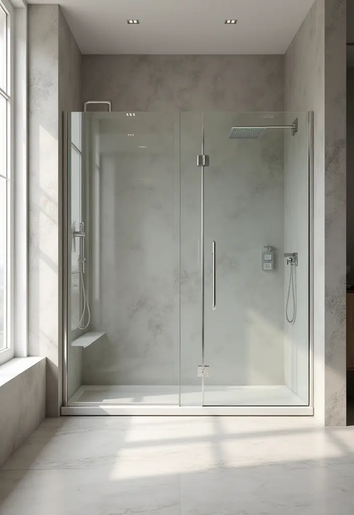 27 Bathroom Decor Ideas Featuring Glass Shower Doors for a Modern Touch - 18. Textured Walls