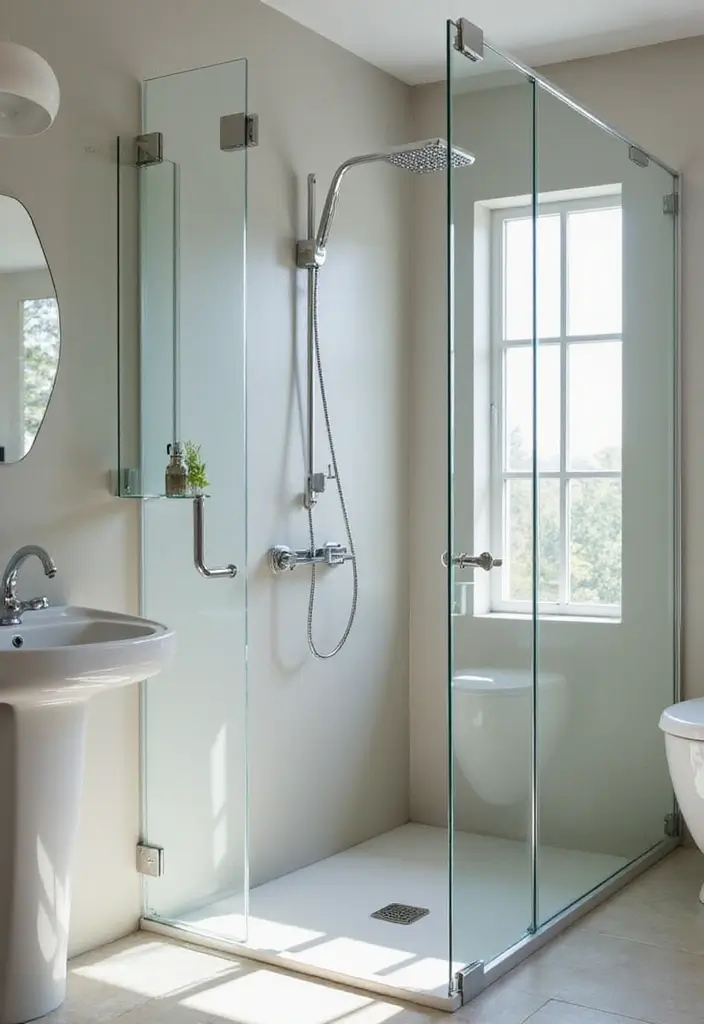 27 Bathroom Decor Ideas Featuring Glass Shower Doors for a Modern Touch - 19. Innovative Shower Organizers