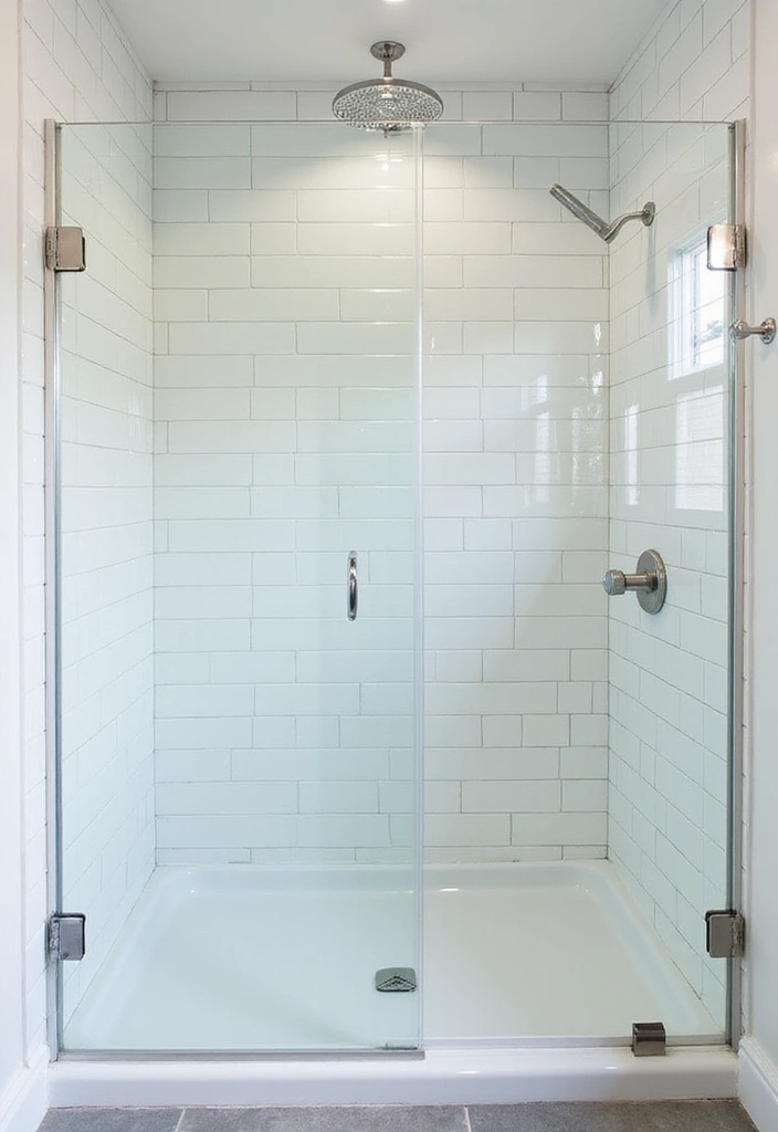 27 Bathroom Decor Ideas Featuring Glass Shower Doors for a Modern Touch - 5. Classic Subway Tiles