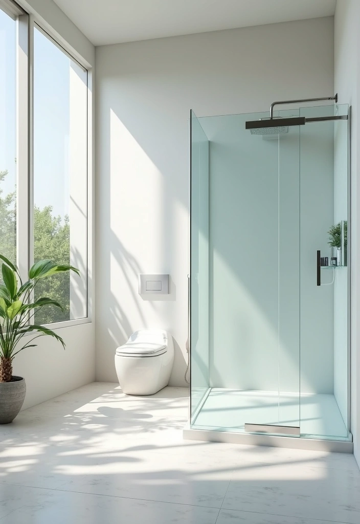 27 Bathroom Decor Ideas Featuring Glass Shower Doors for a Modern Touch - 6. Natural Light Emphasis