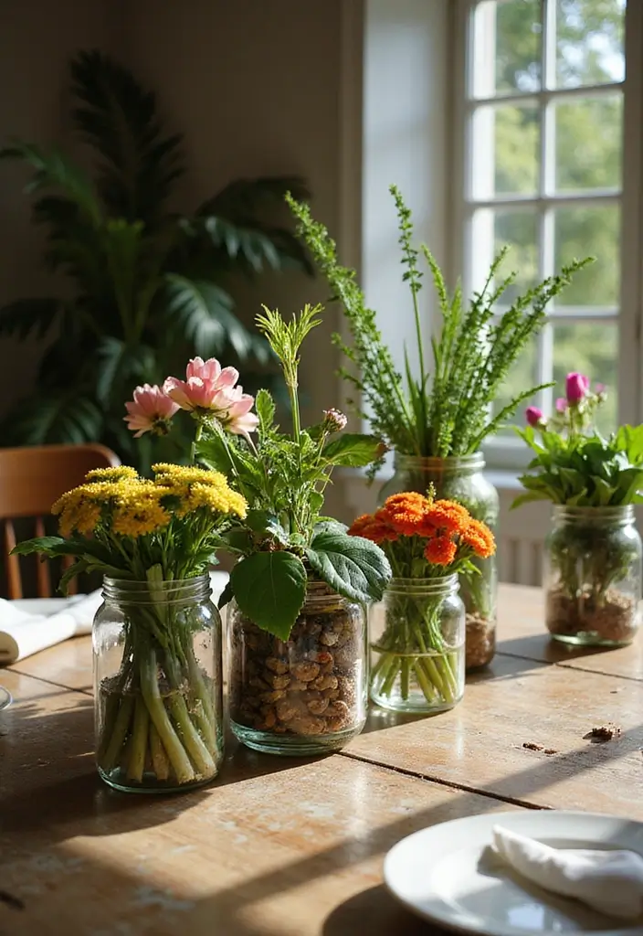 27 Dining Table Decor Ideas for Glass Tops and Open Spaces 1 27 Dining Table Decor Ideas for Glass Tops and Open Spaces - 1. Lush Greenery Centerpiece