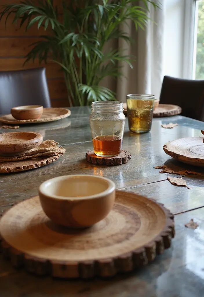 27 Dining Table Decor Ideas for Glass Tops and Open Spaces 26 27 Dining Table Decor Ideas for Glass Tops and Open Spaces - 6. Artful Wood and Glass Combos