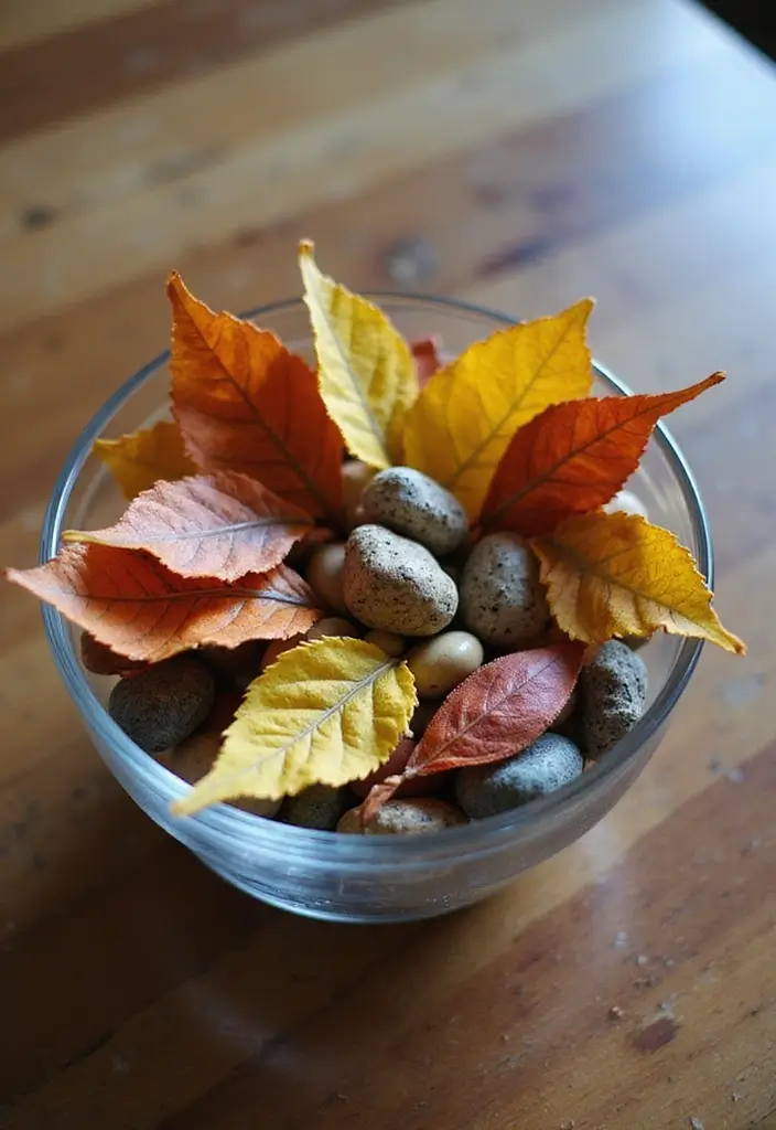 27 Glass Bowl Decor Ideas for Every Corner of Your Home 34 27 Glass Bowl Decor Ideas for Every Corner of Your Home - 18. Glass Bowl with Nature Finds
