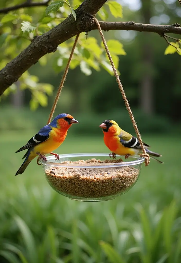27 Glass Bowl Decor Ideas for Every Corner of Your Home 35 27 Glass Bowl Decor Ideas for Every Corner of Your Home - 19. Upcycled Glass Bowl Bird Feeder