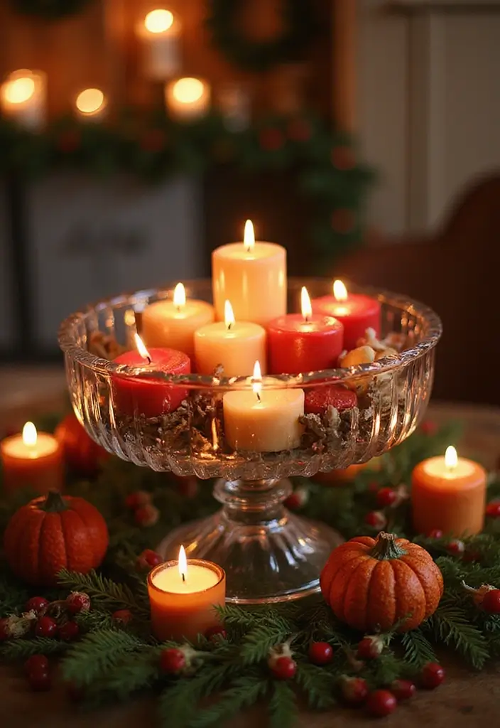 27 Glass Bowl Decor Ideas for Every Corner of Your Home 48 27 Glass Bowl Decor Ideas for Every Corner of Your Home - 22. Glass Bowl for Seasonal Candles