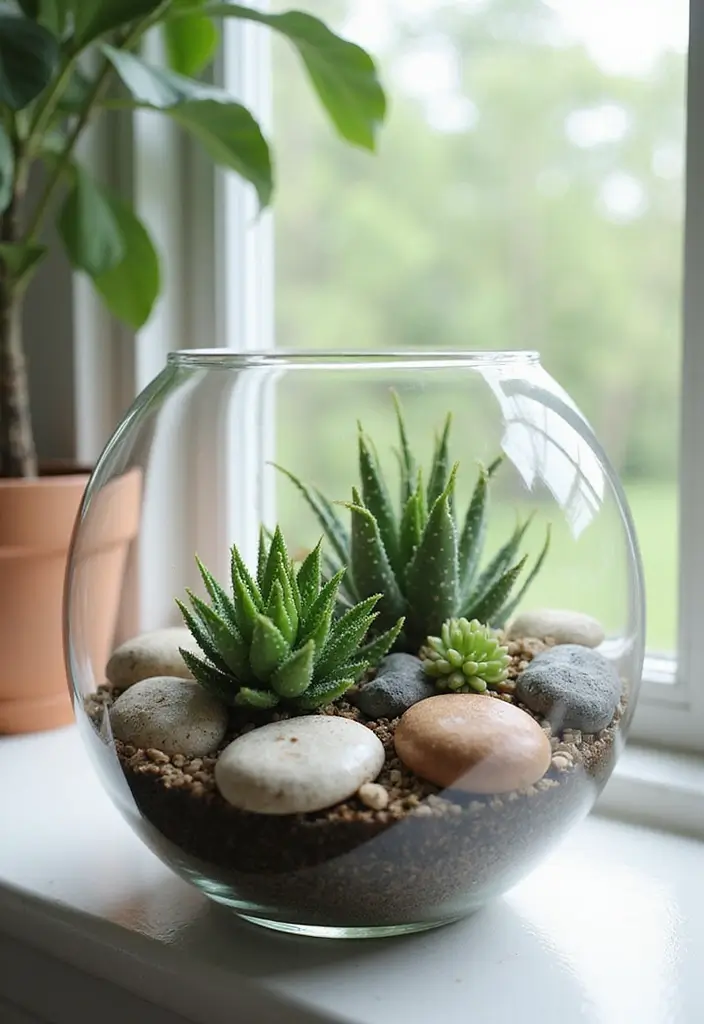 27 Glass Bowl Decor Ideas for Every Corner of Your Home 5 27 Glass Bowl Decor Ideas for Every Corner of Your Home - 3. Terrarium in a Bowl