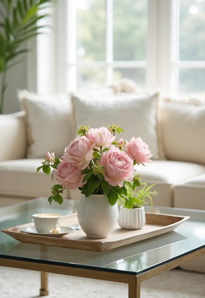 27 Glass Coffee Table Decor Ideas for a Sleek and Inviting Look 30 27 Glass Coffee Table Decor Ideas for a Sleek and Inviting Look - 8. Seasonal Displays
