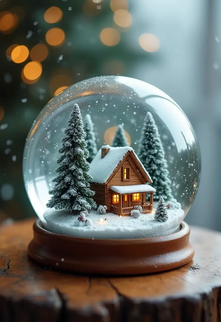 27 Glass Dome Christmas Decor Ideas for Magical Displays 1 27 Glass Dome Christmas Decor Ideas for Magical Displays - 1. Classic Snow Globe Scene