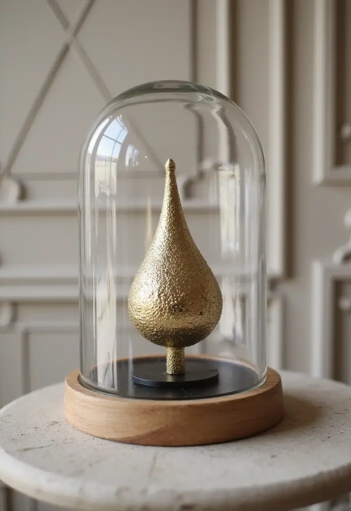 27 Glass Dome Christmas Decor Ideas for Magical Displays 46 27 Glass Dome Christmas Decor Ideas for Magical Displays - 16. Modern Minimalist Display