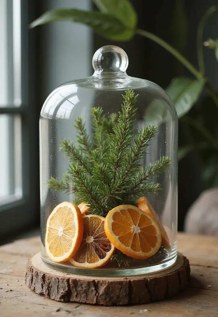 27 Glass Dome Christmas Decor Ideas for Magical Displays 19 27 Glass Dome Christmas Decor Ideas for Magical Displays - 9. Eco-Friendly Decor
