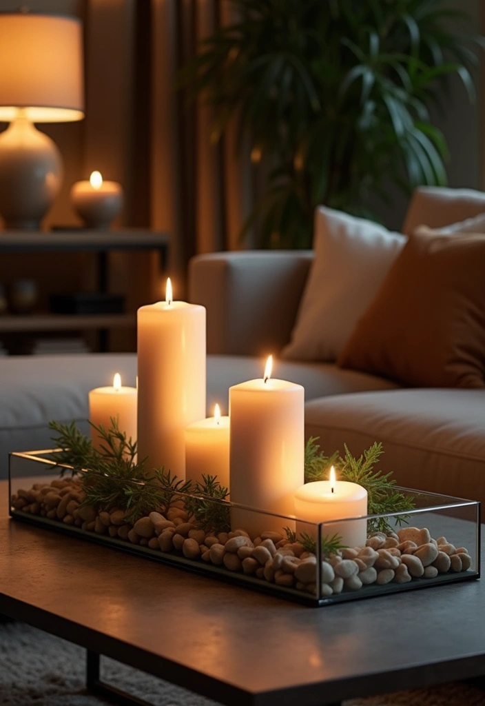 27 Long Glass Vase Decor Ideas for Tables, Shelves and Corners 8 27 Long Glass Vase Decor Ideas for Tables, Shelves and Corners - 2. Candle and Vessel Combo