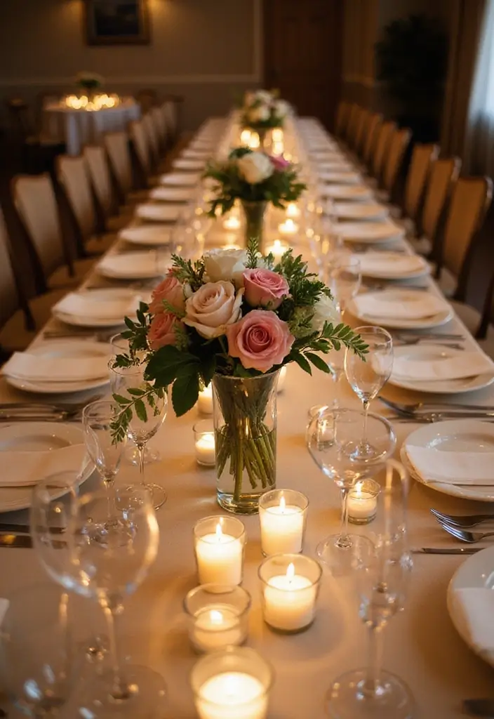 27 Long Glass Vase Decor Ideas for Tables, Shelves and Corners 83 27 Long Glass Vase Decor Ideas for Tables, Shelves and Corners - 23. Chic Centerpieces for Events