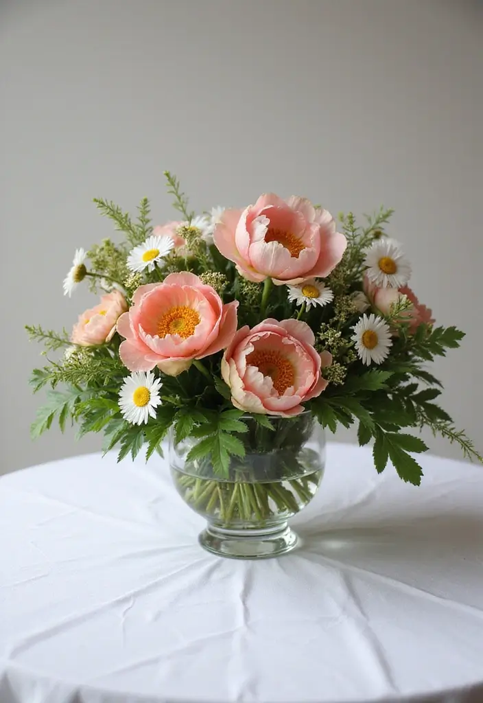 27 Shallow Glass Bowl Decor Ideas for Simple Table Styling 2 27 Shallow Glass Bowl Decor Ideas for Simple Table Styling - 2. Elegant Floral Arrangement