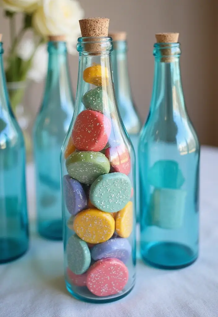 28 Blue Glass Bottle Decor Ideas That Add a Pop of Color 80 28 Blue Glass Bottle Decor Ideas That Add a Pop of Color - 28. Unique Party Favors