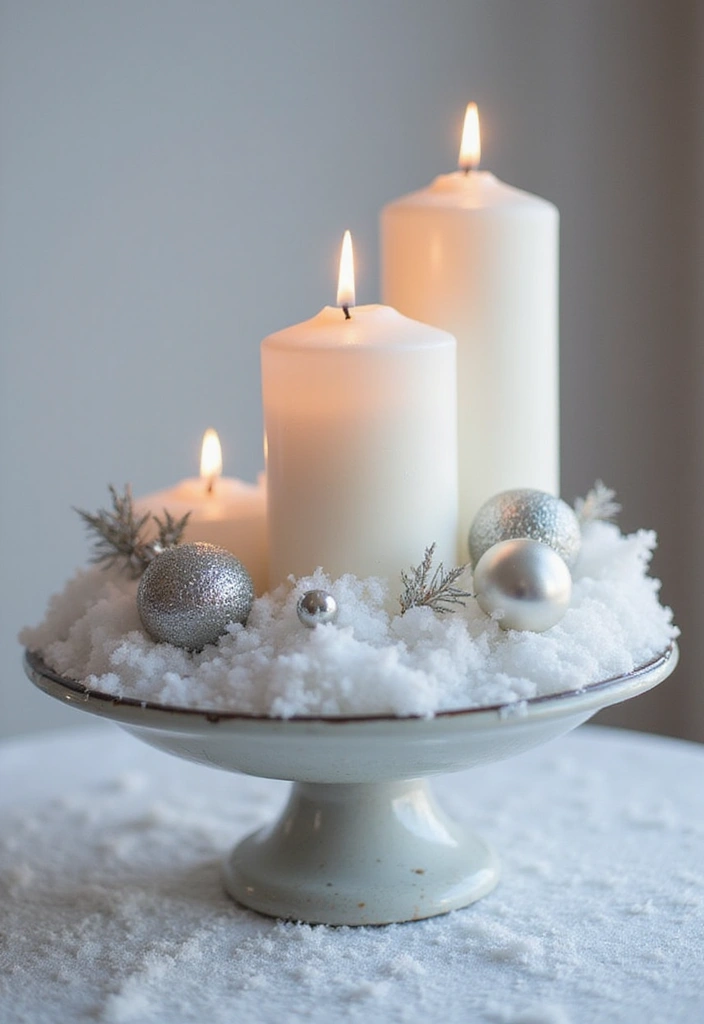 28 Glass Bowl Centerpiece Ideas for Every Season 8 28 Glass Bowl Centerpiece Ideas for Every Season - 2. Winter Wonderland