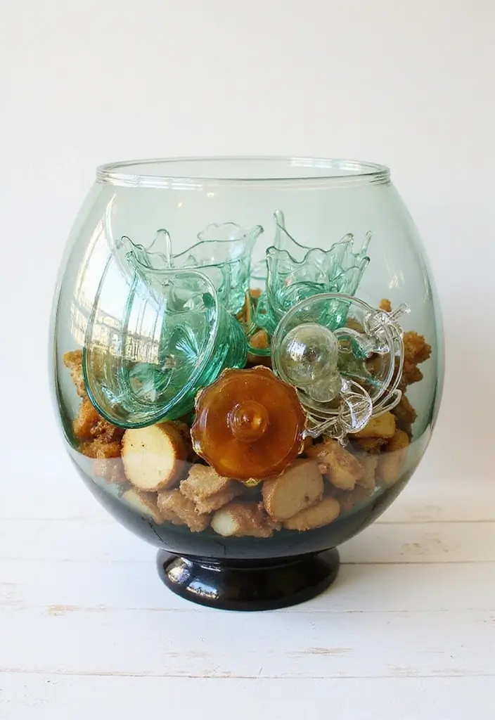 28 Glass Bowl Centerpiece Ideas for Every Season 76 28 Glass Bowl Centerpiece Ideas for Every Season - 24. Vintage Glass Collection