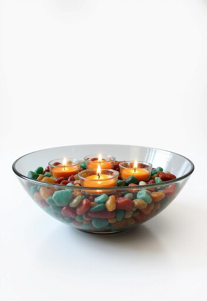 28 Glass Bowl Centerpiece Ideas for Every Season 30 28 Glass Bowl Centerpiece Ideas for Every Season - 6. Elegant Glass Pebbles
