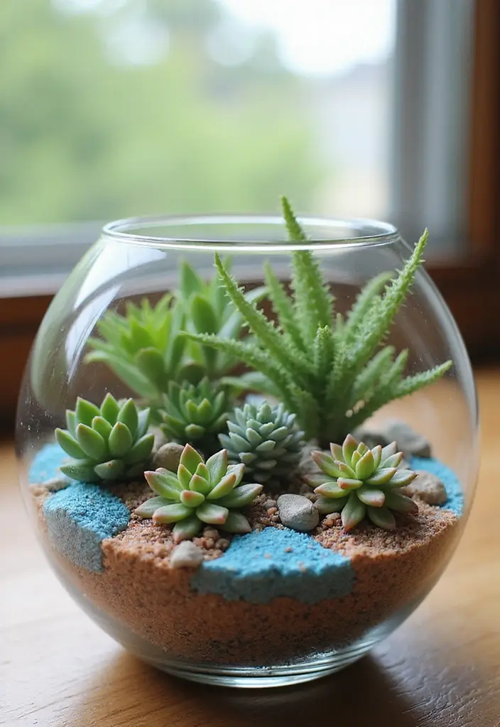 28 Glass Bowl DIY Decor Ideas for Stunning Handmade Projects 2 28 Glass Bowl DIY Decor Ideas for Stunning Handmade Projects - 2. Succulent Garden in Glass