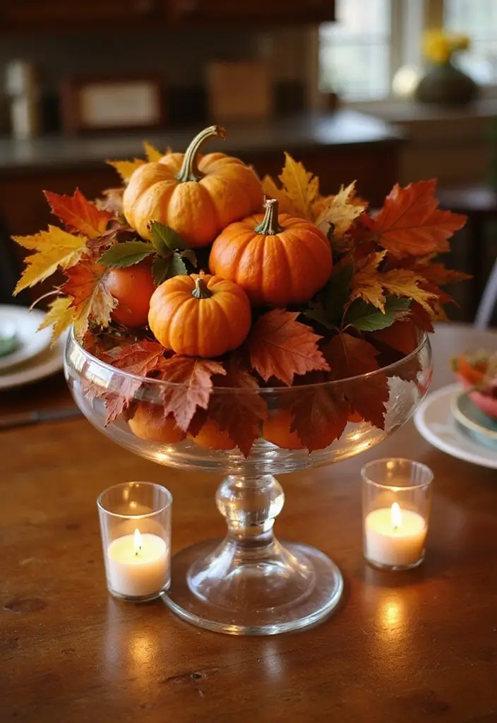 28 Glass Bowl DIY Decor Ideas for Stunning Handmade Projects 64 28 Glass Bowl DIY Decor Ideas for Stunning Handmade Projects - 20. Glass Bowl Seasonal Centerpiece