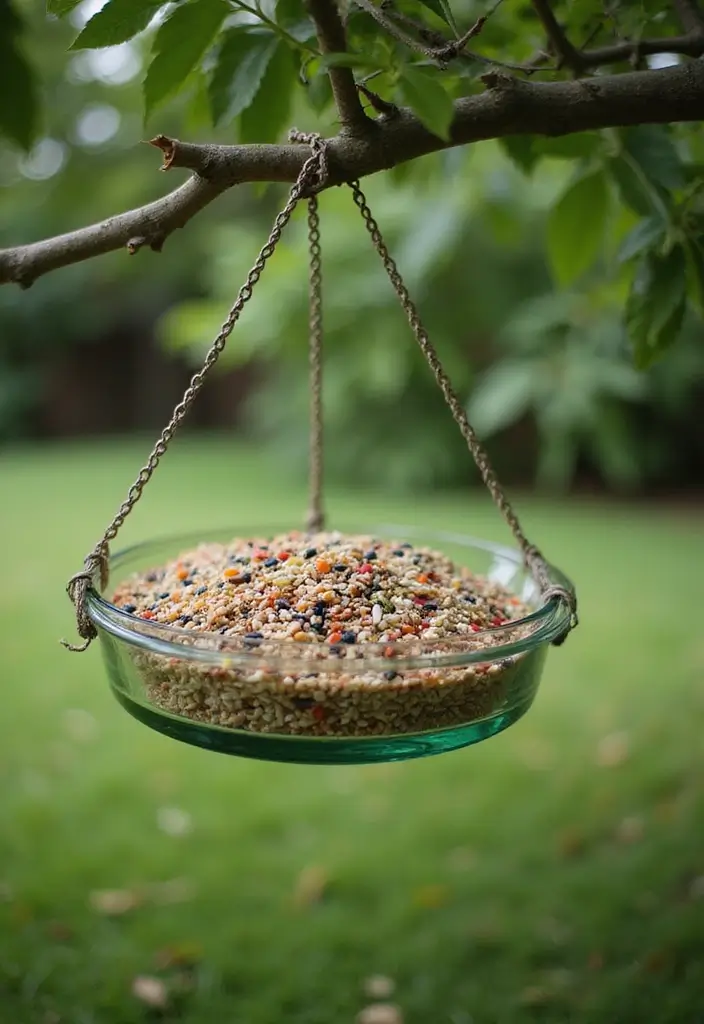 28 Glass Bowl DIY Decor Ideas for Stunning Handmade Projects 11 28 Glass Bowl DIY Decor Ideas for Stunning Handmade Projects - 5. Upcycled Glass Bowl Bird Feeder