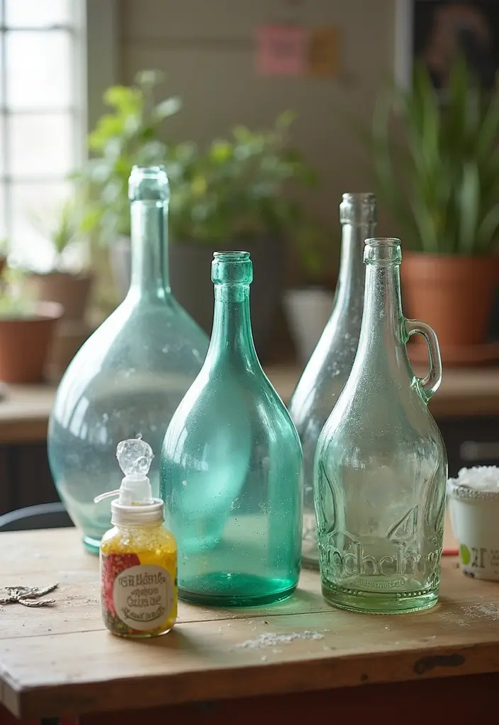 28 Glass Water Jug Decor Ideas for Kitchen and Dining Spaces - 26. DIY Upcycled Decor