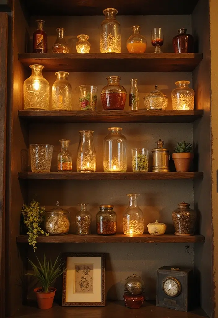 28 Glass Water Jug Decor Ideas for Kitchen and Dining Spaces - 28. Family Heirloom Display