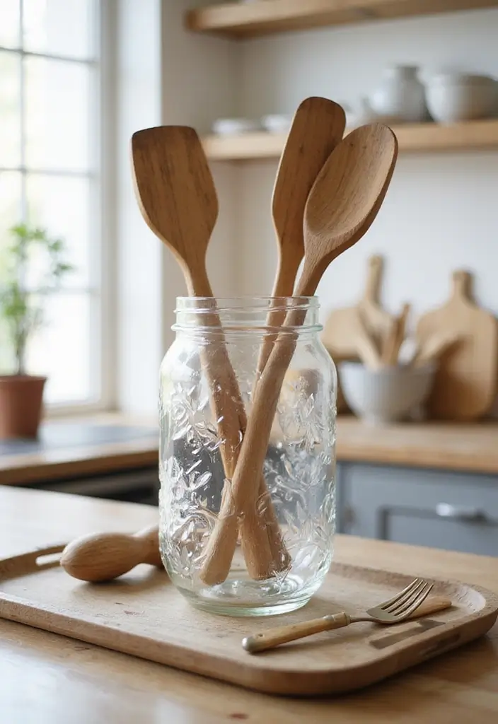 28 Large Glass Jug Decor Ideas for Rustic and Modern Styles 60 28 Large Glass Jug Decor Ideas for Rustic and Modern Styles - 10. Kitchen Countertop Decor