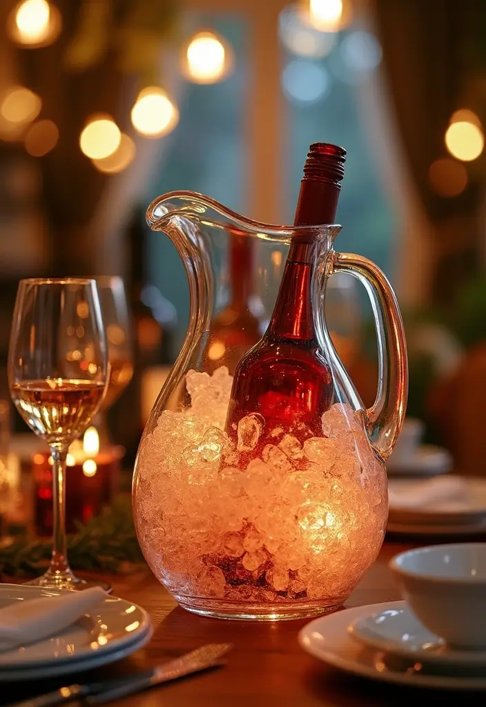 28 Large Glass Jug Decor Ideas for Rustic and Modern Styles 96 28 Large Glass Jug Decor Ideas for Rustic and Modern Styles - 22. Large Glass Jug Wine Cooler