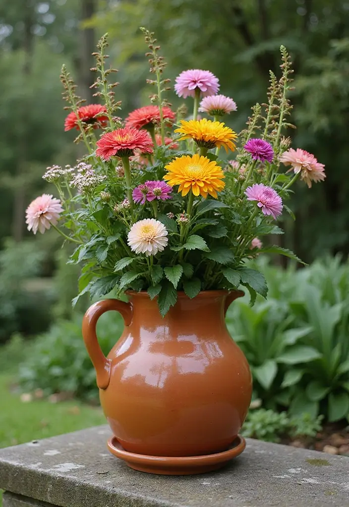 28 Large Glass Jug Decor Ideas for Rustic and Modern Styles 101 28 Large Glass Jug Decor Ideas for Rustic and Modern Styles - 25. Large Jug Terracotta Planter