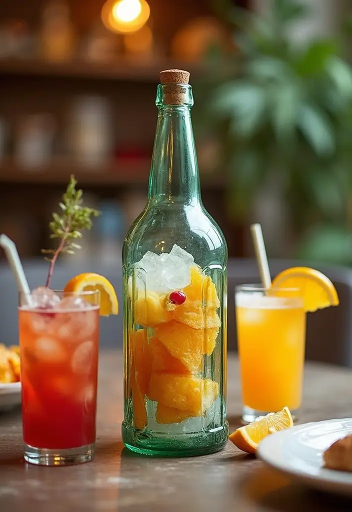 28 Vintage Glass Bottle Decor Ideas That Tell a Story - 26. Vintage Bottle Ice Bucket
