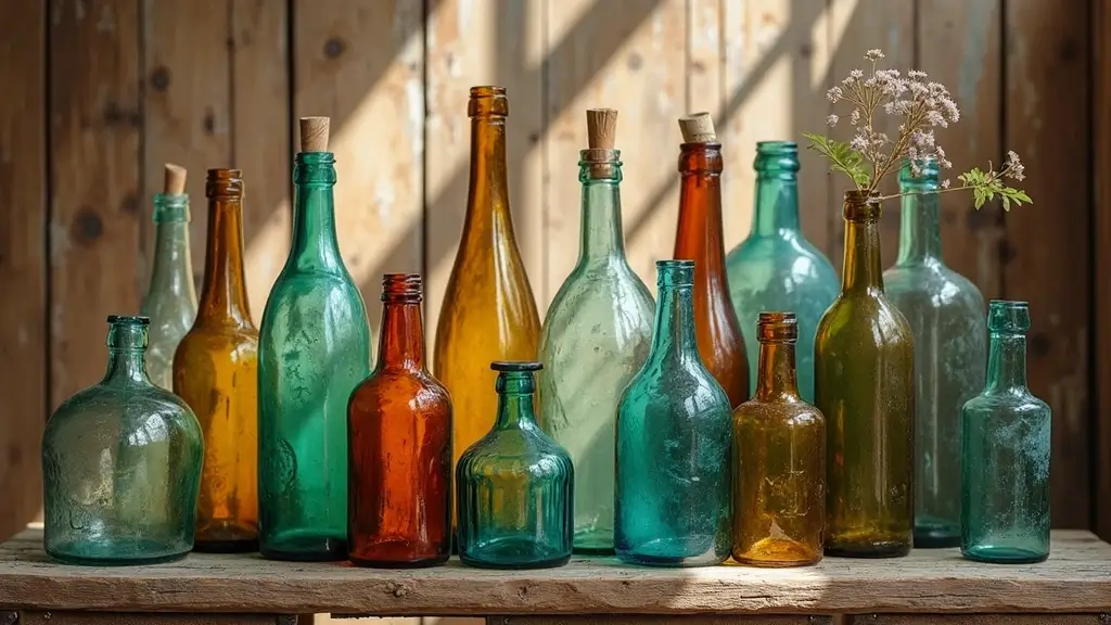 28 Vintage Glass Bottle Decor Ideas That Tell a Story