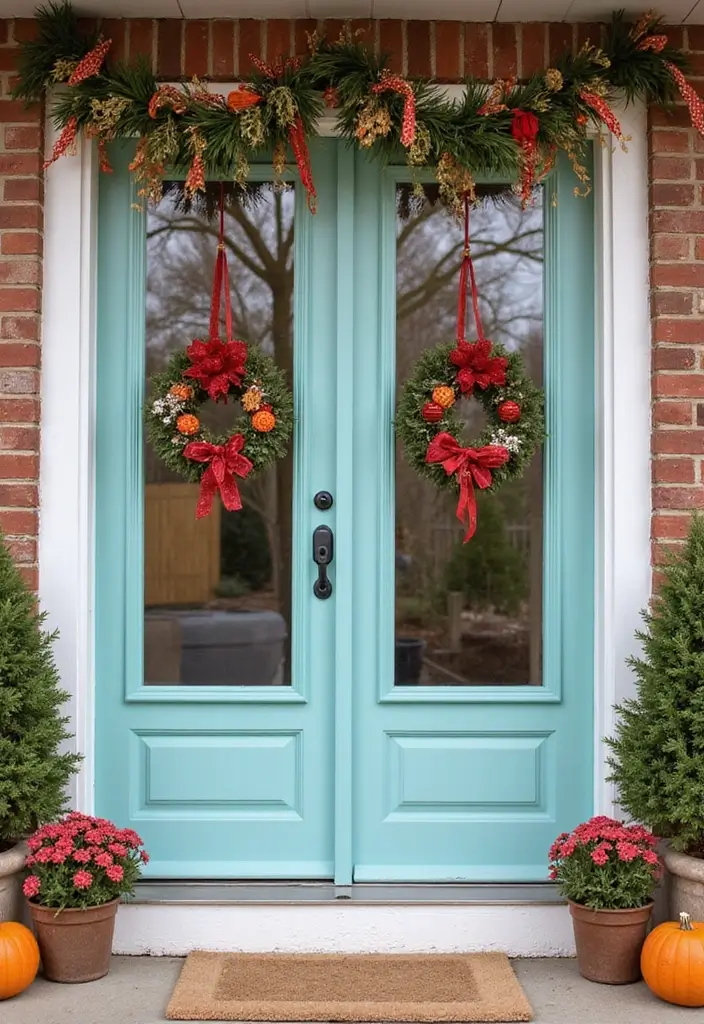 30 Above Sliding Glass Door Decor Ideas to Fill That Empty Space 29 30 Above Sliding Glass Door Decor Ideas to Fill That Empty Space - 11. Seasonal Decorations