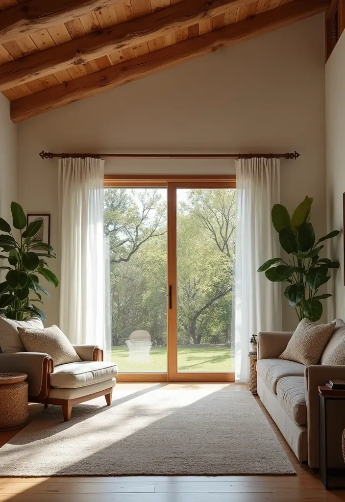 30 Above Sliding Glass Door Decor Ideas to Fill That Empty Space 36 30 Above Sliding Glass Door Decor Ideas to Fill That Empty Space - 12. Rustic Wood Accents