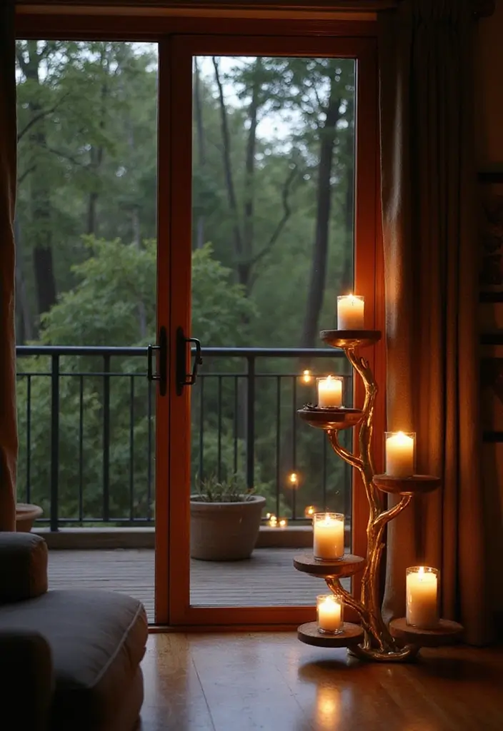 30 Above Sliding Glass Door Decor Ideas to Fill That Empty Space 49 30 Above Sliding Glass Door Decor Ideas to Fill That Empty Space - 19. Floating Candle Holders