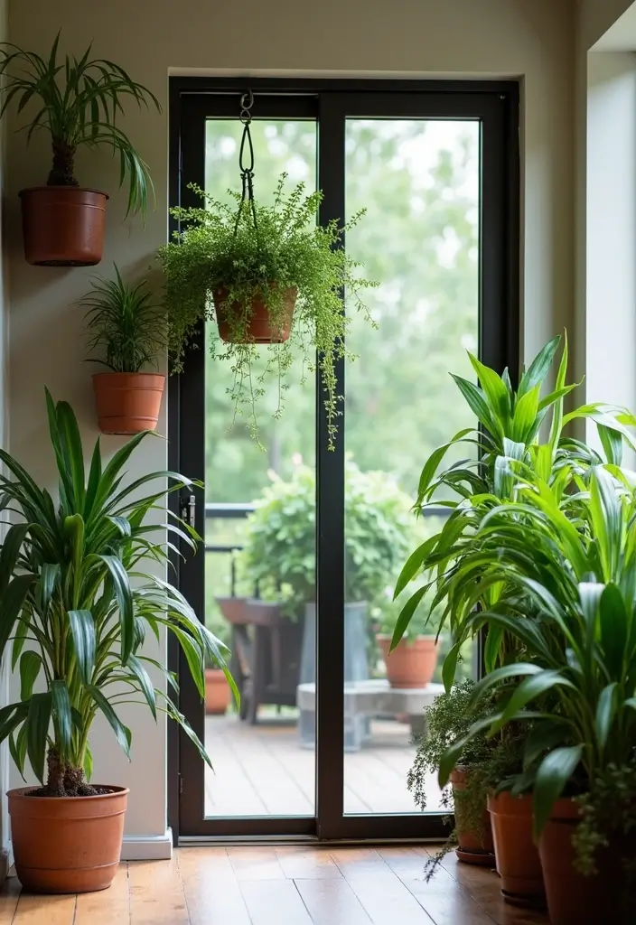 30 Above Sliding Glass Door Decor Ideas to Fill That Empty Space 60 30 Above Sliding Glass Door Decor Ideas to Fill That Empty Space - 22. Wall-Mounted Planters