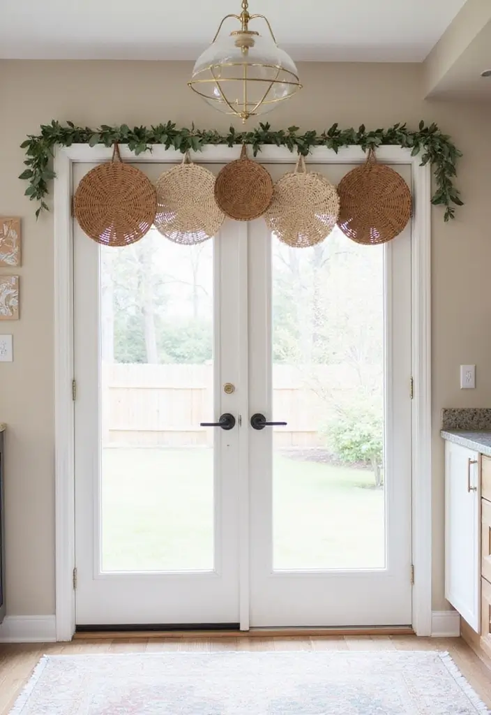 30 Above Sliding Glass Door Decor Ideas to Fill That Empty Space 73 30 Above Sliding Glass Door Decor Ideas to Fill That Empty Space - 25. Hanging Decorative Baskets