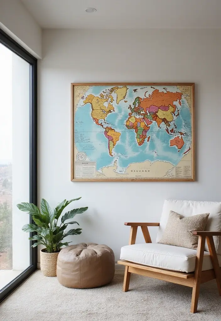 30 Above Sliding Glass Door Decor Ideas to Fill That Empty Space 82 30 Above Sliding Glass Door Decor Ideas to Fill That Empty Space - 28. Travel Map Art