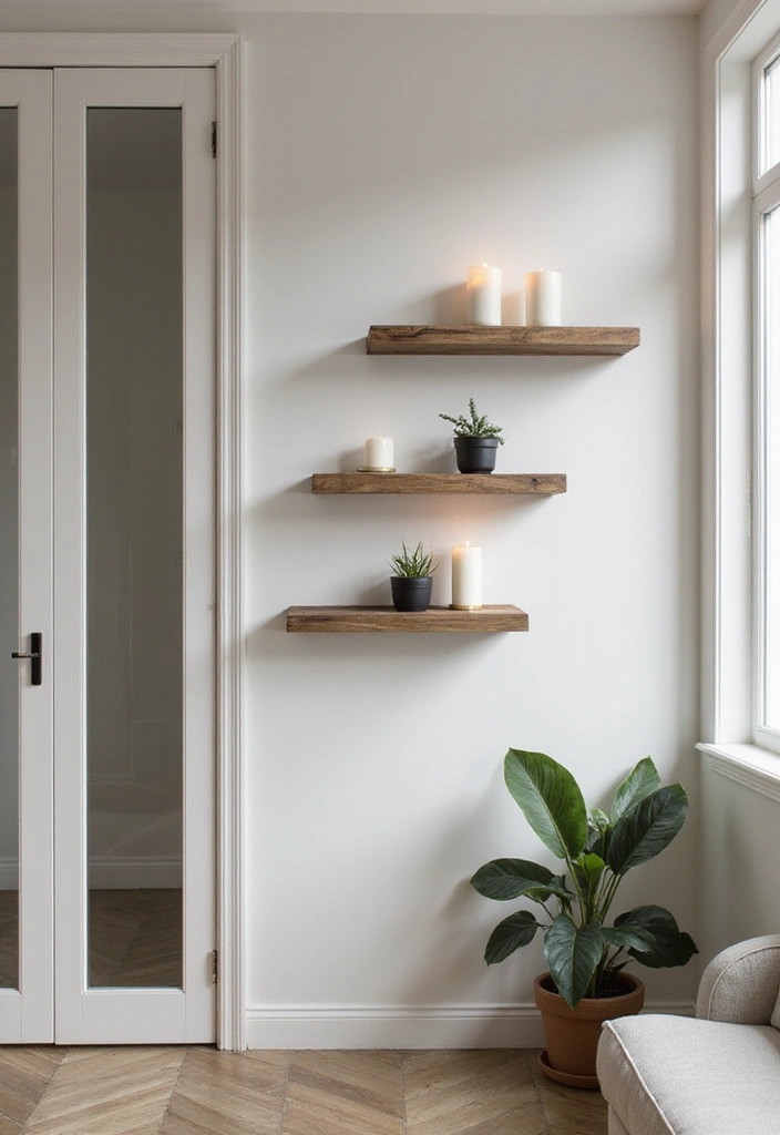 30 Above Sliding Glass Door Decor Ideas to Fill That Empty Space 18 30 Above Sliding Glass Door Decor Ideas to Fill That Empty Space - 6. Minimalist Floating Trays