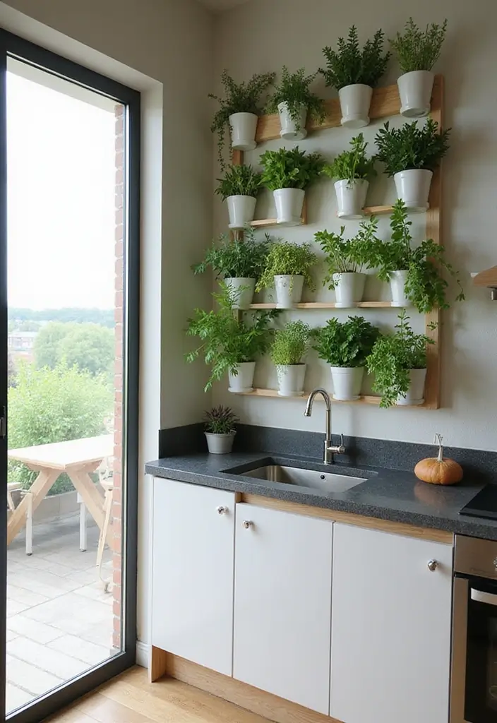 30 Above Sliding Glass Door Decor Ideas to Fill That Empty Space 20 30 Above Sliding Glass Door Decor Ideas to Fill That Empty Space - 8. Vertical Herb Garden