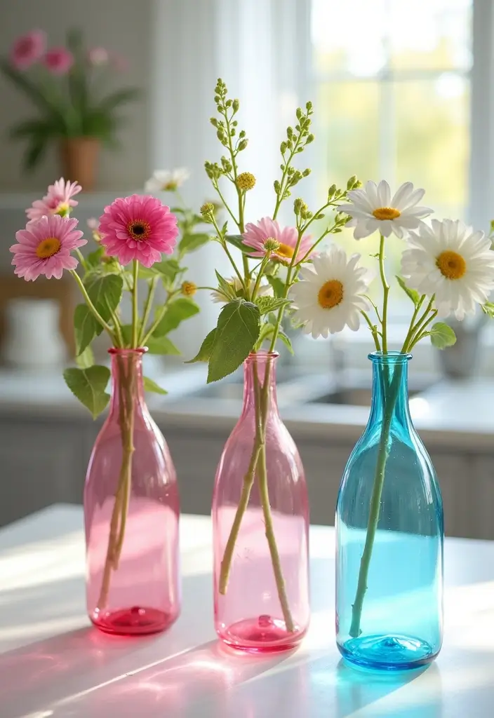 30 Colored Glass Vase Decor Ideas for Vibrant Home Accents 1 30 Colored Glass Vase Decor Ideas for Vibrant Home Accents - 1. Rainbow Vase Trio