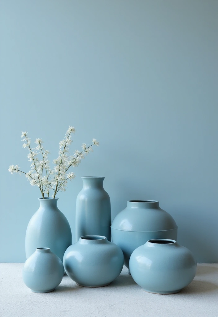 30 Colored Glass Vase Decor Ideas for Vibrant Home Accents 46 30 Colored Glass Vase Decor Ideas for Vibrant Home Accents - 12. Monochromatic Styles