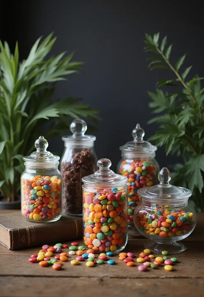 30 Colored Glass Vase Decor Ideas for Vibrant Home Accents 9 30 Colored Glass Vase Decor Ideas for Vibrant Home Accents - 3. Vintage Apothecary Jars