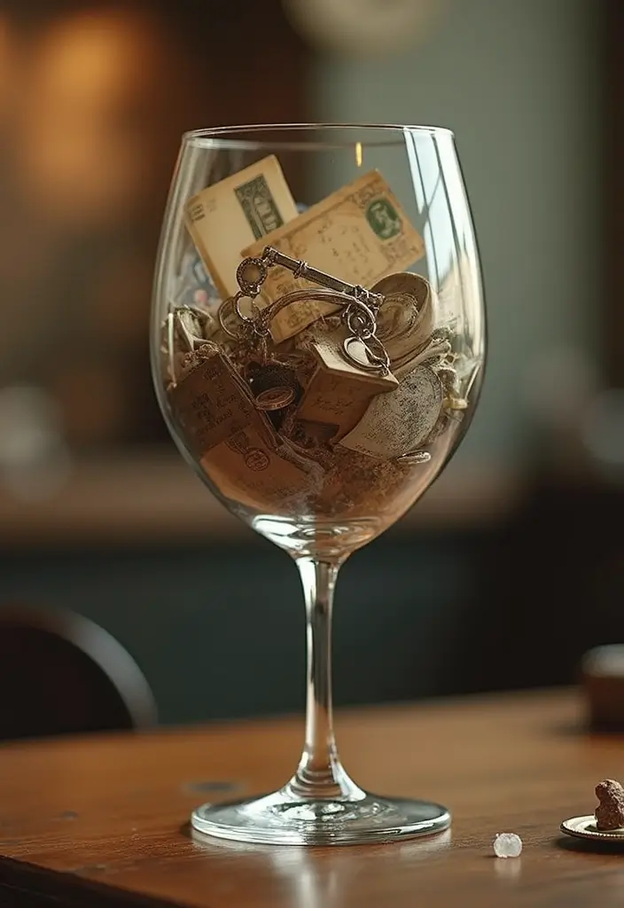 30 Giant Wine Glass Decor Ideas for Playful Centerpieces 31 30 Giant Wine Glass Decor Ideas for Playful Centerpieces - 11. Vintage Charm