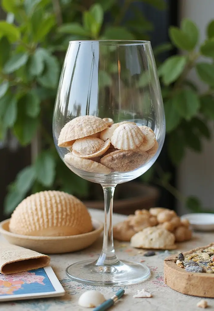30 Giant Wine Glass Decor Ideas for Playful Centerpieces 42 30 Giant Wine Glass Decor Ideas for Playful Centerpieces - 16. Charming Travel Displays