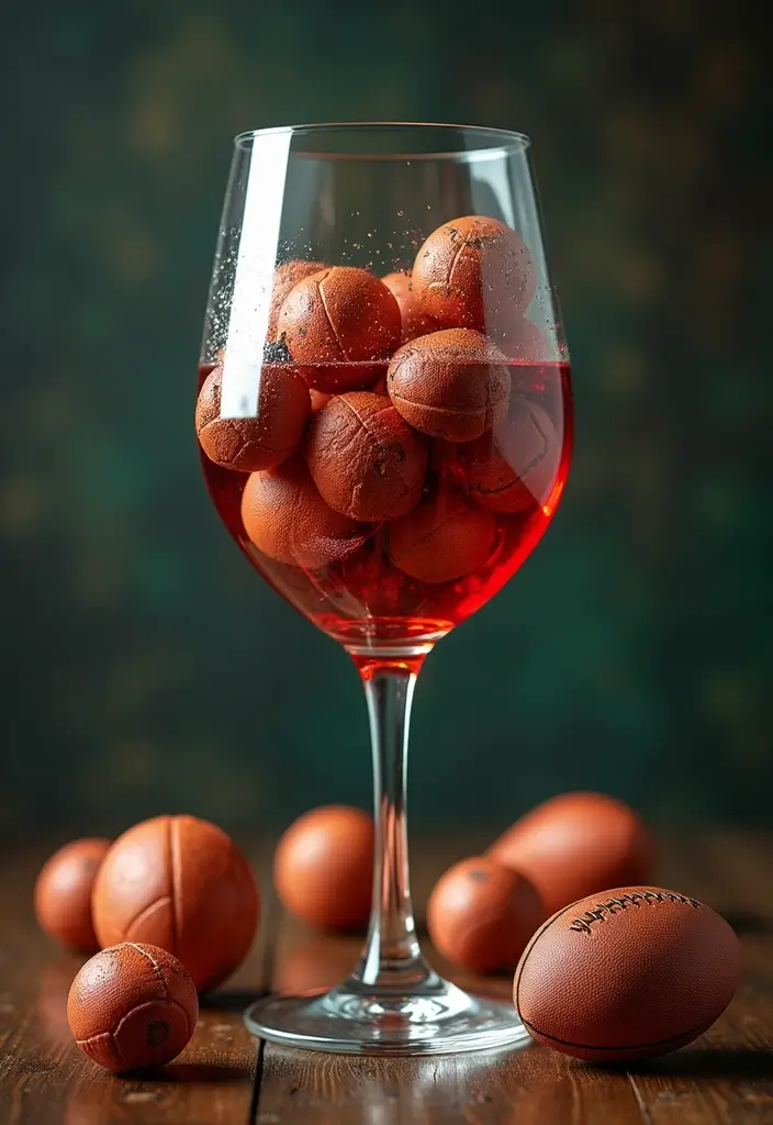 30 Giant Wine Glass Decor Ideas for Playful Centerpieces 72 30 Giant Wine Glass Decor Ideas for Playful Centerpieces - 22. Themed Sports Party