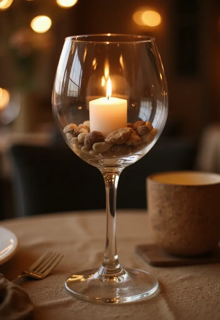 30 Giant Wine Glass Decor Ideas for Playful Centerpieces 5 30 Giant Wine Glass Decor Ideas for Playful Centerpieces - 5. Elegant Votive Holders