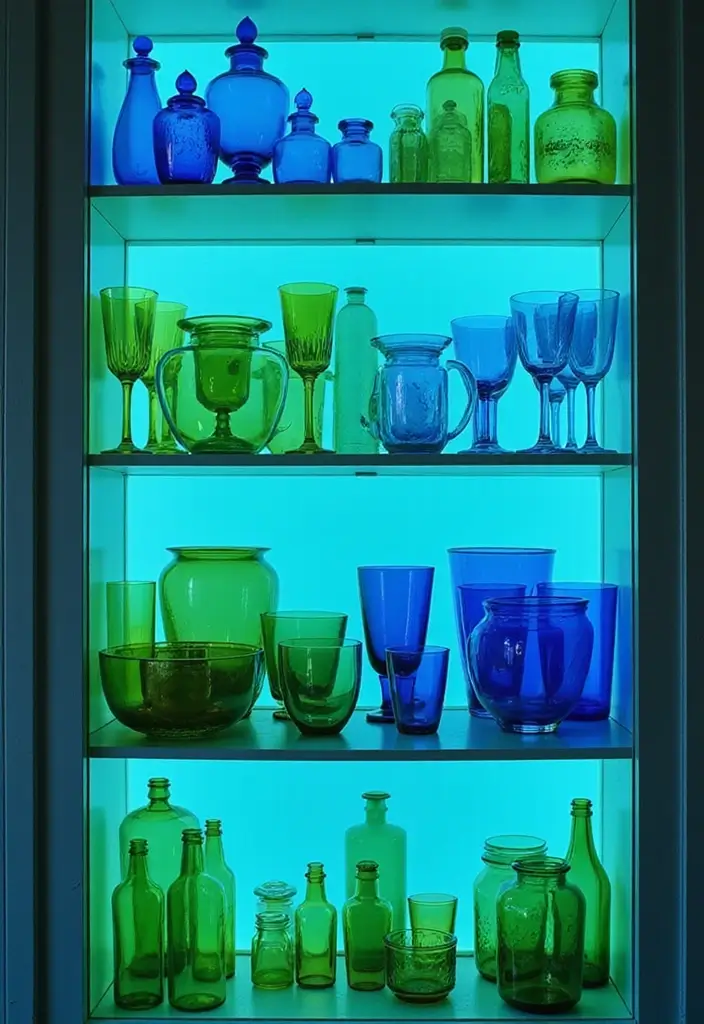 30 Glass Cabinet Decor Ideas to Showcase Your Collections 1 30 Glass Cabinet Decor Ideas to Showcase Your Collections - 1. Arrange by Color