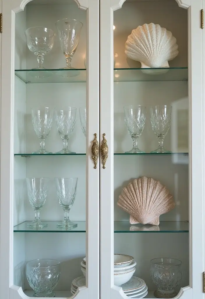 30 Glass Cabinet Decor Ideas to Showcase Your Collections 41 30 Glass Cabinet Decor Ideas to Showcase Your Collections - 13. Use Themed Glassware